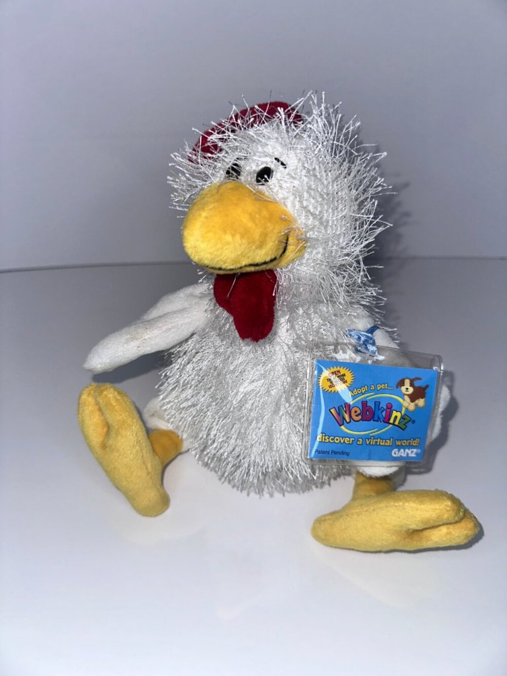 Webkinz Lil Kinz Chicken NWT HM205  HTF New with sealed tag 8" white rooster